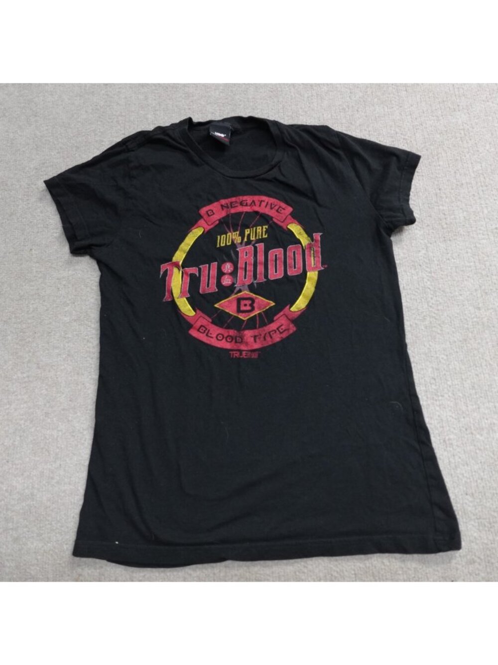 True Blood Womens Top Large Black T-shirt HBO Official 2010